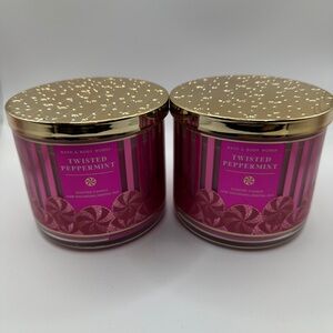 Bath & Body Works Twisted Peppermint Candle Duo